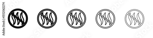 no heat icon simple vector outline logo