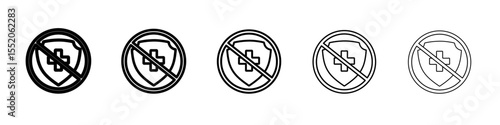 no health icon simple vector outline logo