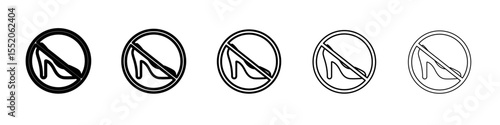 no heels icon simple vector outline logo