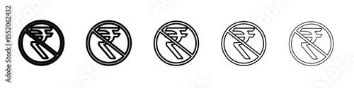 no indian currency icon simple vector outline logo