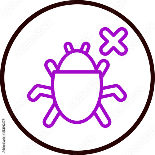 Debugging Vector Line Purple Circle Black
