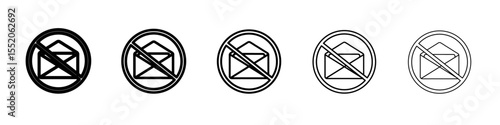 no mail icon simple vector outline logo