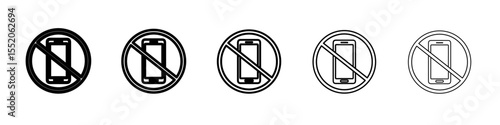 no mobile icon simple vector outline logo