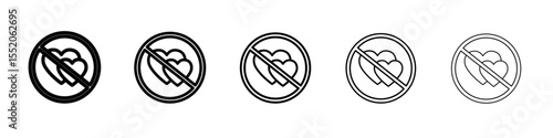 no love icon simple vector outline logo