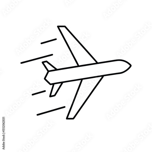 Plane Landing vector Icon