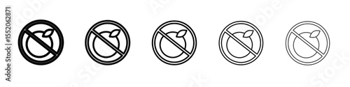 no orange icon simple vector outline logo