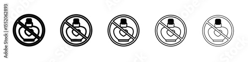 no perfume icon simple vector outline logo