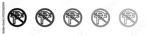 no philippine currency icon simple vector outline logo