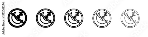 no sleep icon simple vector outline logo