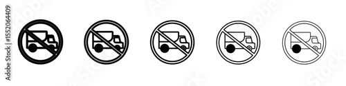 no truck icon simple vector outline logo