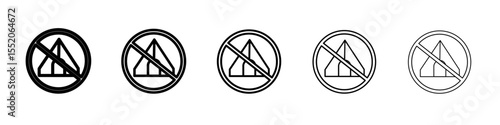 no tent icon simple vector outline logo