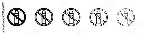 no vape icon simple vector outline logo