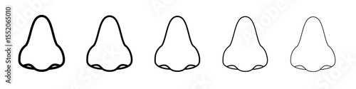nose icon simple vector outline logo