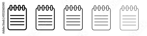 note pad icon simple vector outline logo