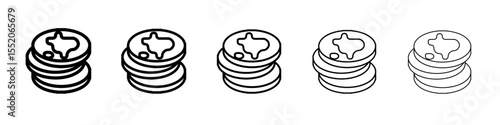 pan cake icon simple vector outline logo