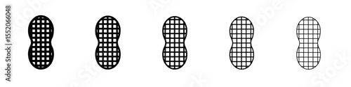 peanut icon simple vector outline logo