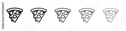 pizza icon simple vector outline logo