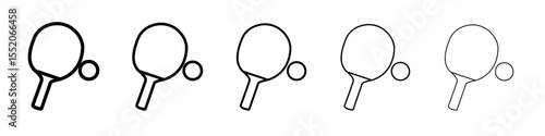 ping pong icon simple vector outline logo