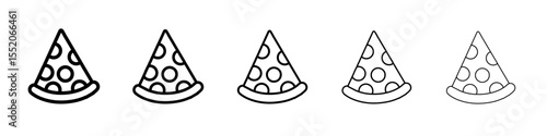 pizza icon simple vector outline logo