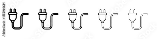 plug icon simple vector outline logo