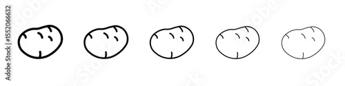 potato icon simple vector outline logo