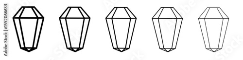 precious stone icon simple vector outline logo