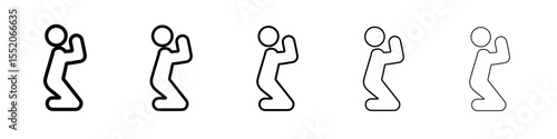 praying icon simple vector outline logo