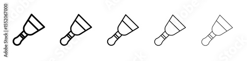 putty knife icon simple vector outline logo