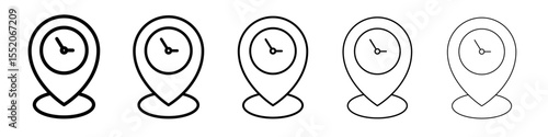 real time location icon simple vector outline logo