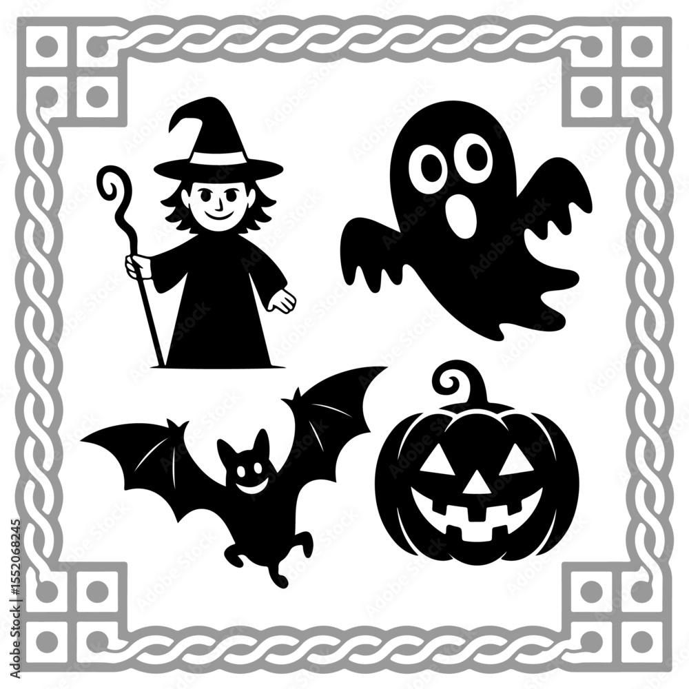 Obraz premium Halloween silhouette vector