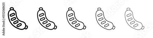 sausage icon simple vector outline logo