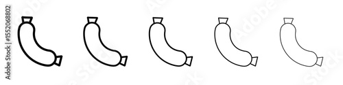sausage icon simple vector outline logo