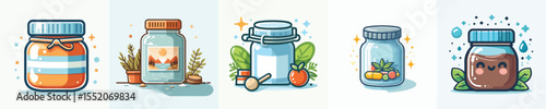 vector of a jar of jam