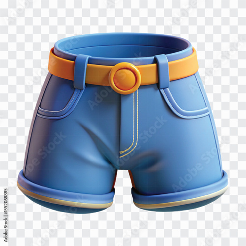 3D Denim Shorts Icon | Casual Fashion, Summer Outfit, Stylish Clothing Symbol