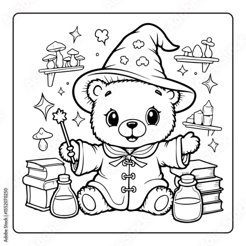 hand drawn illustration of a coloring page