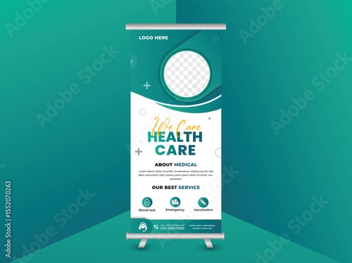 Business roll-up banner design template, geometric-shaped vertical banners design, advertisement, rull-up, ellipse-shaped vector illustration business vector template 