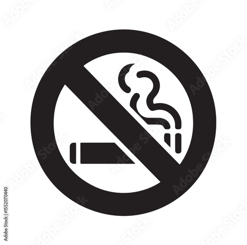 No Smoking icon No smoking, No smoking symbol. no smoke circle in black vector