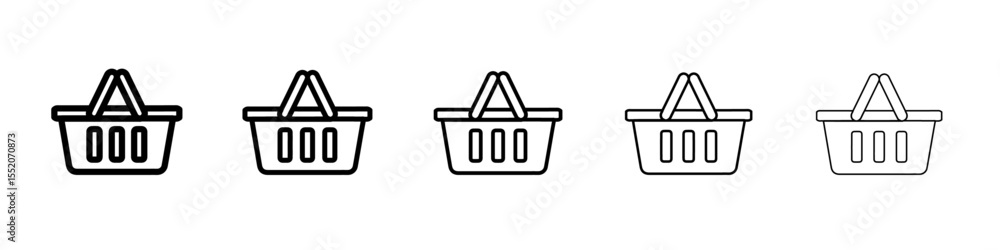 shopping basket icon simple vector outline logo shopping basket icon simple vector outline logo