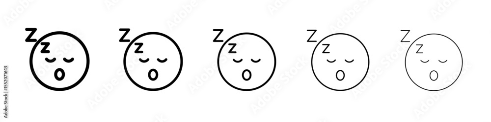 Fototapeta premium snooze icon simple vector outline logo