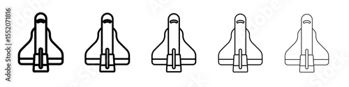 space shuttle icon simple vector outline logo