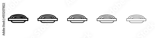 spaghetti icon simple vector outline logo