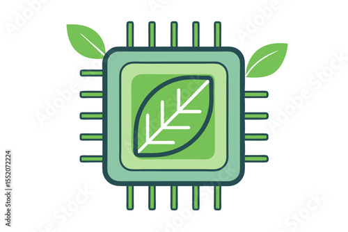 Eco AI Chip Leaf Veins