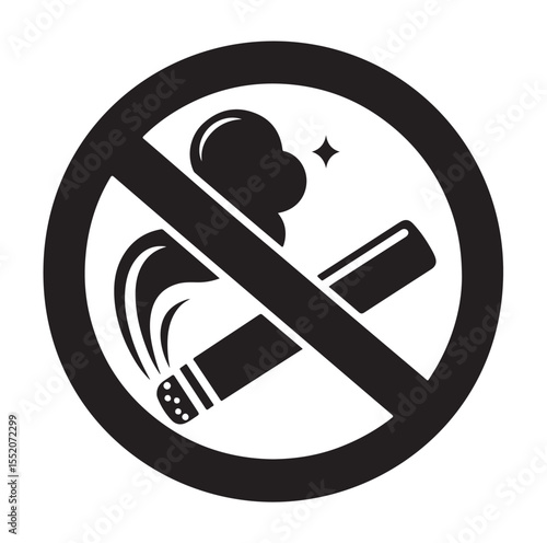 No Smoking icon No smoking, No smoking symbol. no smoke circle in black vector