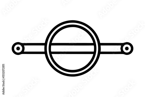 thick horizontal bar small circle