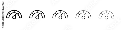speedometer icon simple vector outline logo