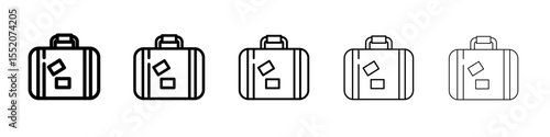 suitcase icon simple vector outline logo
