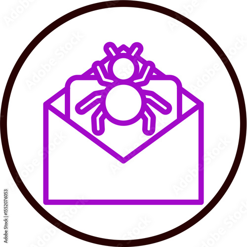 Spam Vector Line Purple Circle Black