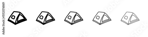 tent icon simple vector outline logo
