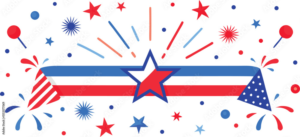 Obraz premium fourth of july fireworks