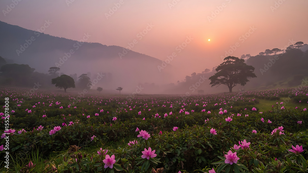 Fototapeta premium sunrise in the mountains